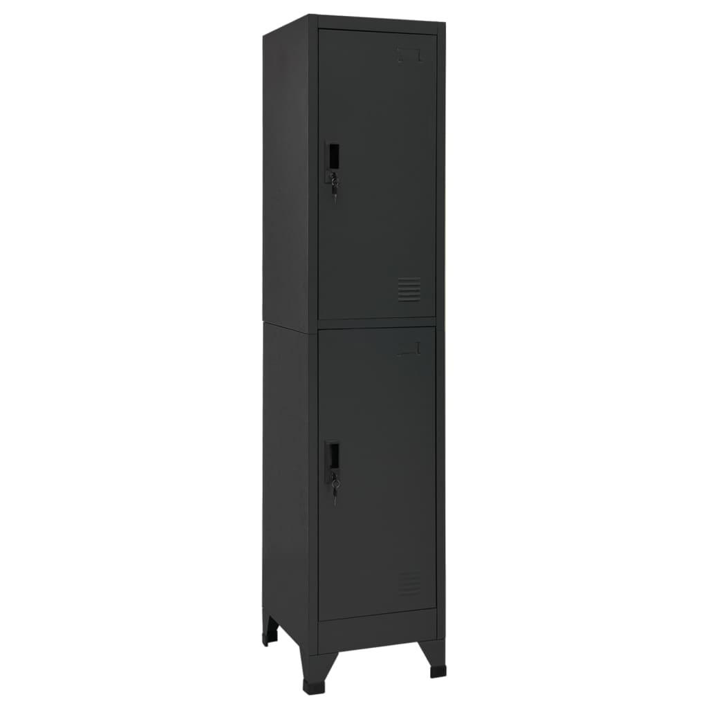 vidaXL Schliessfachschrank Anthrazit 45x180x38 cm