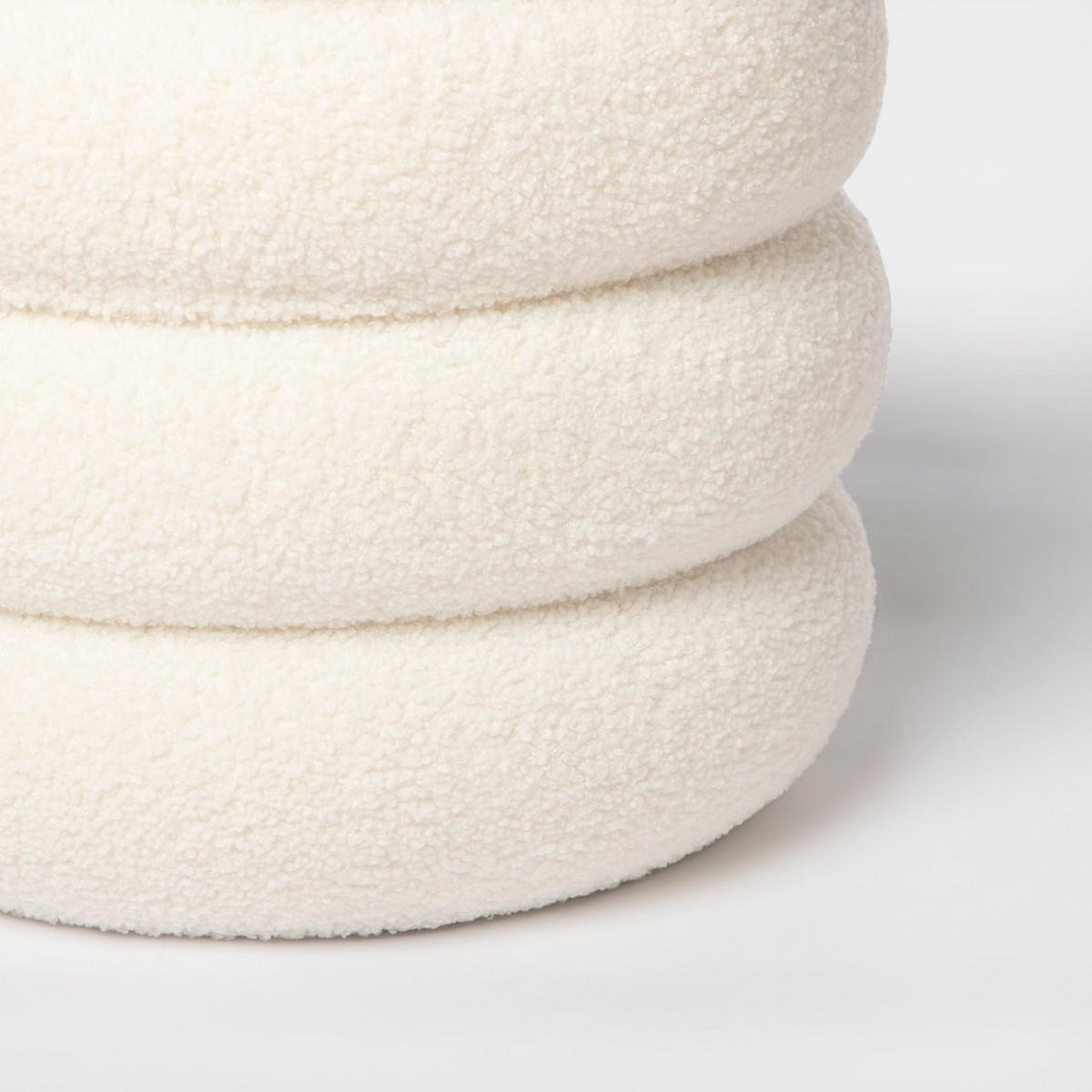 POUF Roma Weiß 40 cm x 42 cm - Weiß, Textil (40/42/40cm)