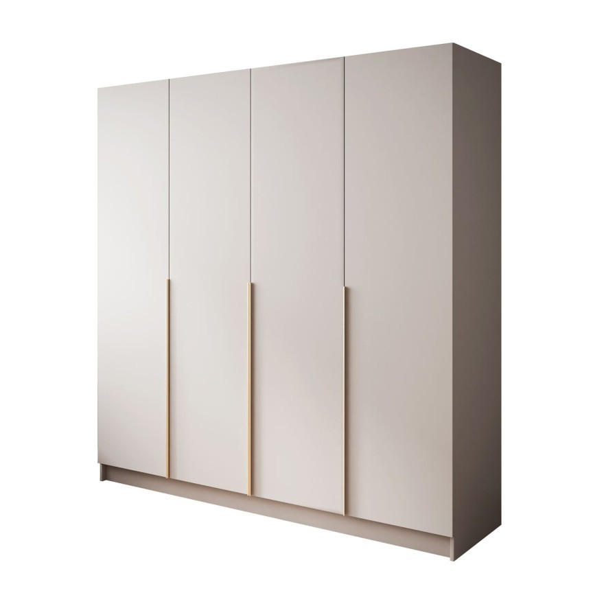 VIERTÜRIGER Kleiderschrank SAVAGE 4D Kaschmir - Kaschmir, Holzwerkstoff (200/200/56cm) - Lookway