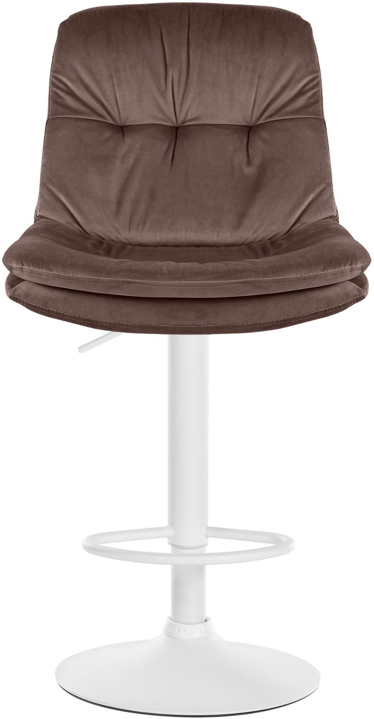 BARHOCKER Samt braun - Schwarz/Braun, Textil (46/94/54cm) - CLP