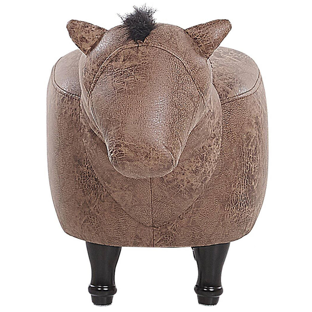 TIERHOCKER Horse 64/33/50 cm - Braun, Kunststoff/Textil (33/50/64cm) - Beliani