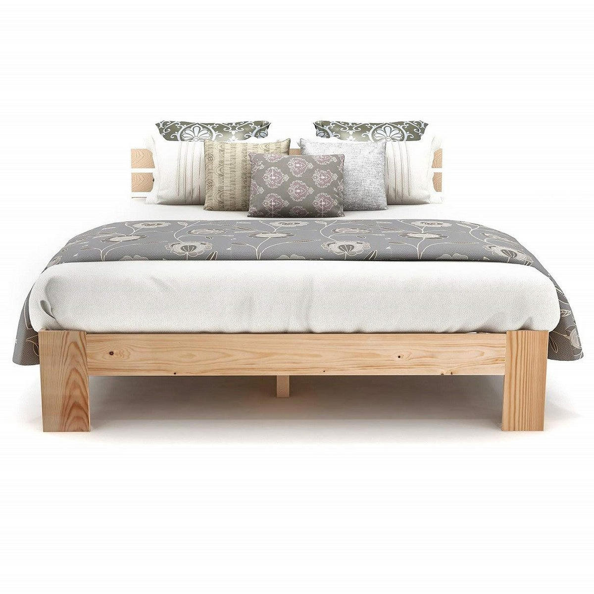 MASSIVHOLZBETT 140x200cm Doppelbett & Stauraum - Ahornfarben, Holzwerkstoff (140/200cm)