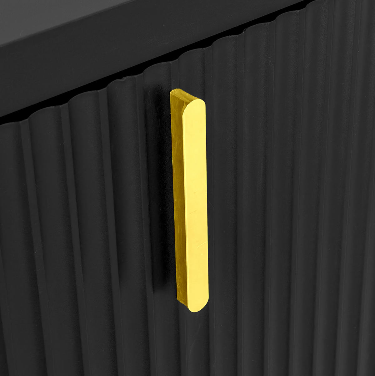 KOMMODE aus Spanplatte 140x38x80cm in Schwarz mit verstellbaren Einlegeböden - Schwarz, Holzwerkstoff (140/80/38cm) - Modfu