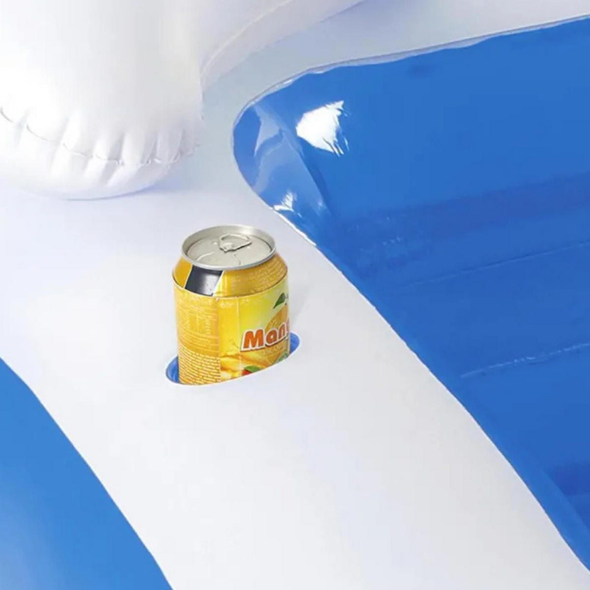 POOL Blau Rechteckig 213 x 206 x 69 cm Familienpool Aufblasbar Mit Kopfstützen - Blau, Kunststoff (206/69/213cm) - Bestway