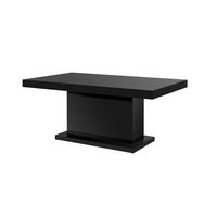 COUCHTISCH rechteckig Schwarz Hochglanz auziehbar höhenverstellbar 120/70/50 cm - Schwarz Hochglanz, Holzwerkstoff (70/120/50cm)