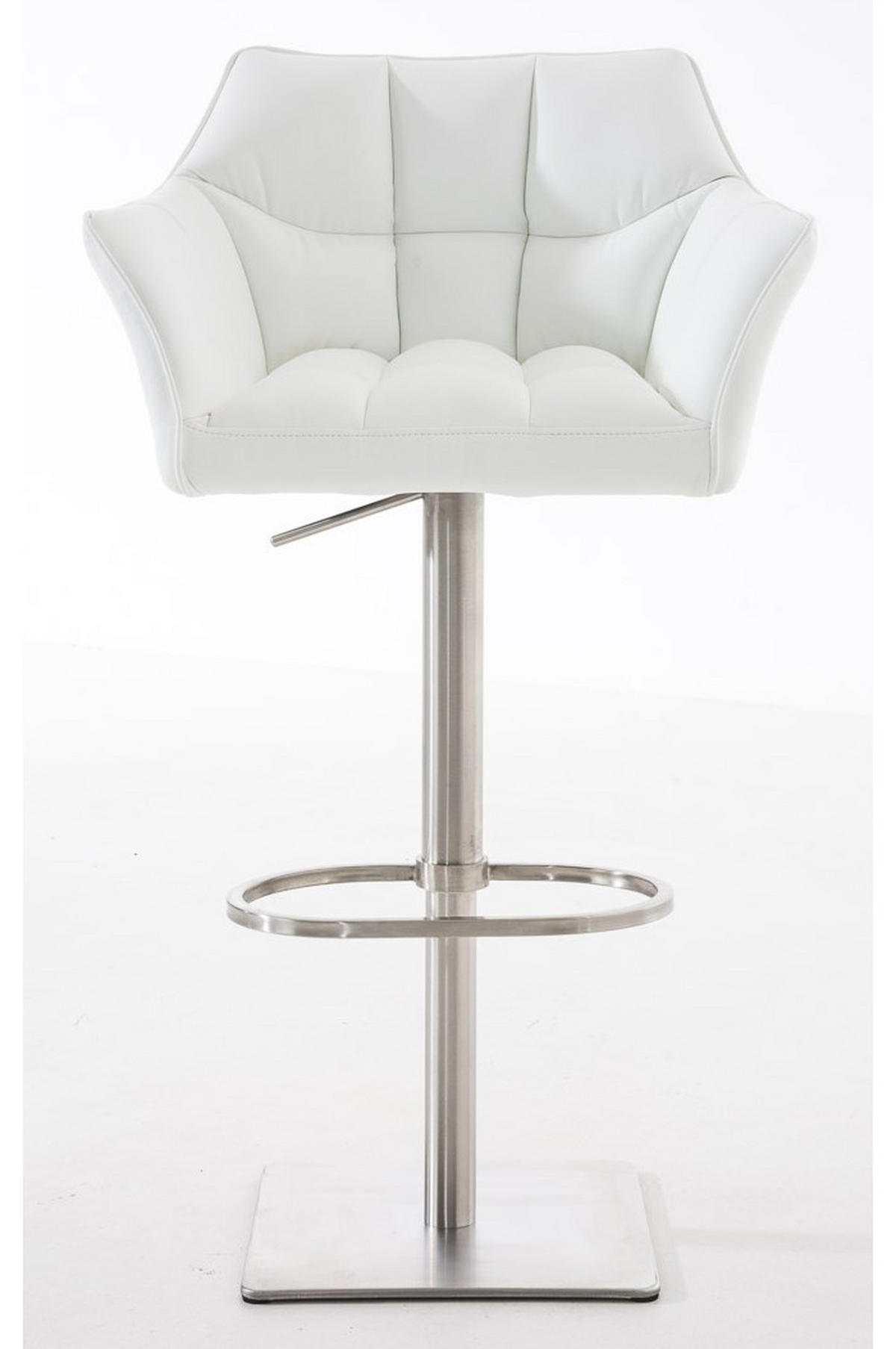 BARHOCKER Set Damaso 64x45x88 cm weiß - Weiß, Leder (64/88/45cm) - furnicato
