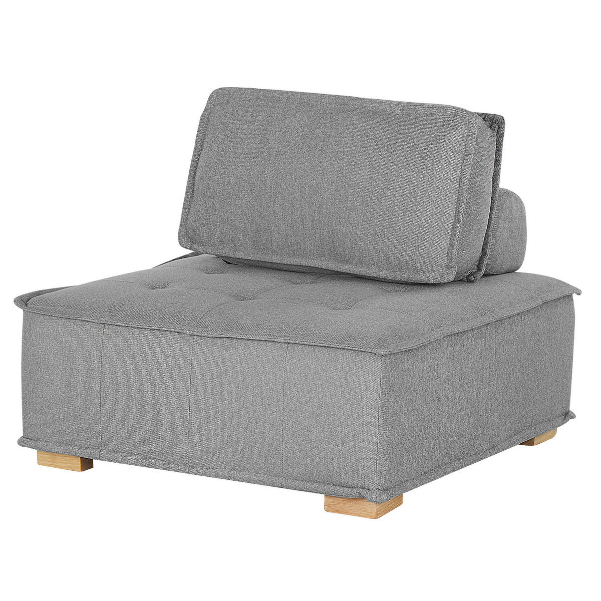 4-SITZER SOFA SET Polyester Grau Tibro - Grau, Textil (200/40/100cm) - Beliani