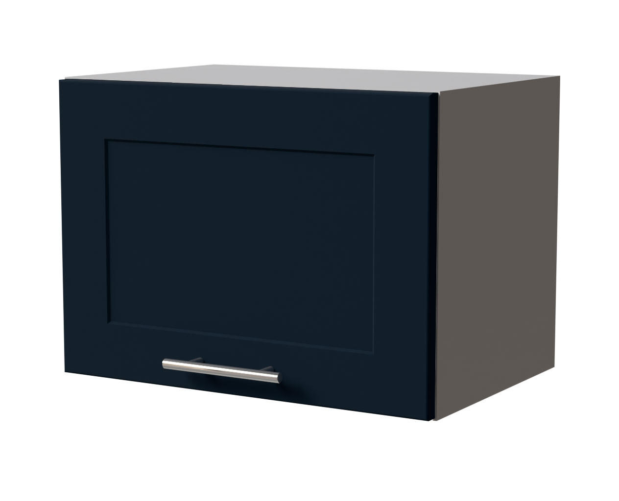 KLAPPHÄNGESCHRANK Oslo W4B/50 Grau / Indigo Matt 50 / 32,5 / 36cm - Dunkelblau/Grau, Holz/Holzwerkstoff (50/36/32.5cm) - Feldmann-Wohnen
