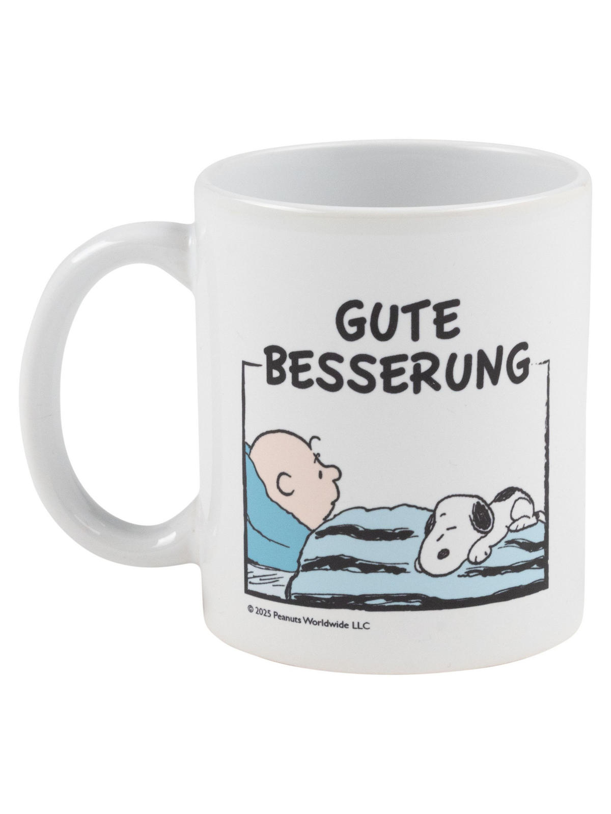 KAFFEEBECHER The Peanuts Snoopy Gute Besserung Weiß 320 ml - Weiß, Keramik (0.32L) - United Labels
