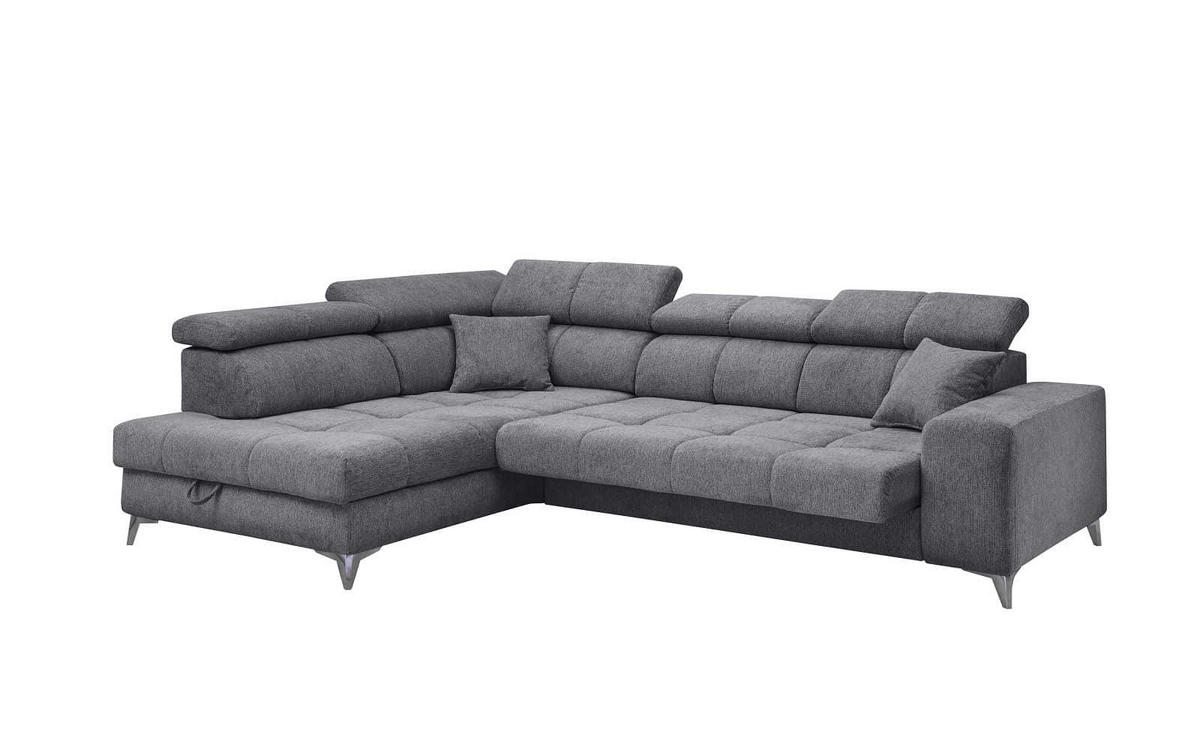 ECKSOFA mit elektrischer Wallaway-Funktion und vielseitigen Anpassungsmöglichkeiten - Anthrazit, Textil (282/198cm) - ed exciting design