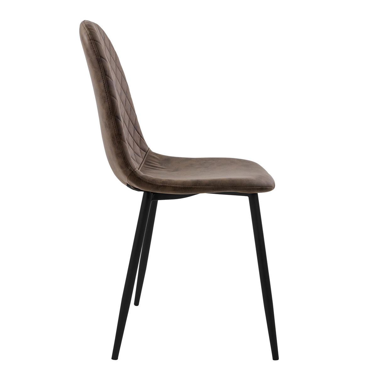 STUHL Kunstleder Braun 4er Set - Braun, Metall (51/89/44cm) - ML-DESIGN