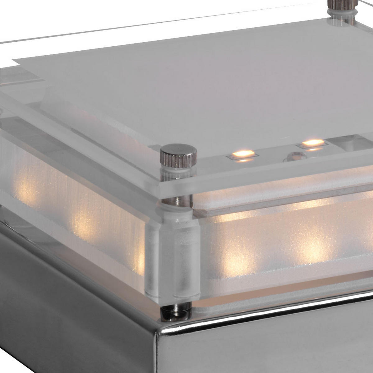 LED WANDLEUCHTE Metall Silber - Silberfarben, Glas (120/12/28cm) - Wofi
