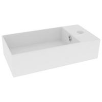 WASCHBECKEN Langner 48/25/15 cm - Weiß, Keramik (48/15/25cm) - Nettlife