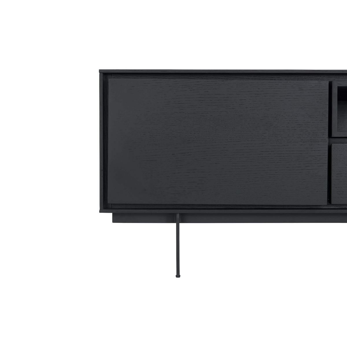 TV-ELEMENT Schwarz - Schwarz, Holz/Metall (160/50/45cm) - Furnhouse