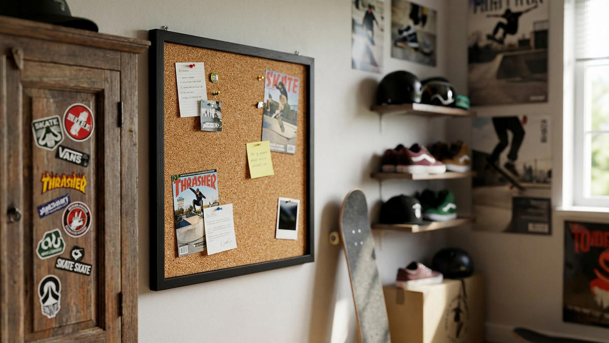 PINNWAND, Korktafel 40x40 cm, Holzrahmen - Schwarz lackiert - Schwarz, Holz (40/40/1.5cm) - ALLboards