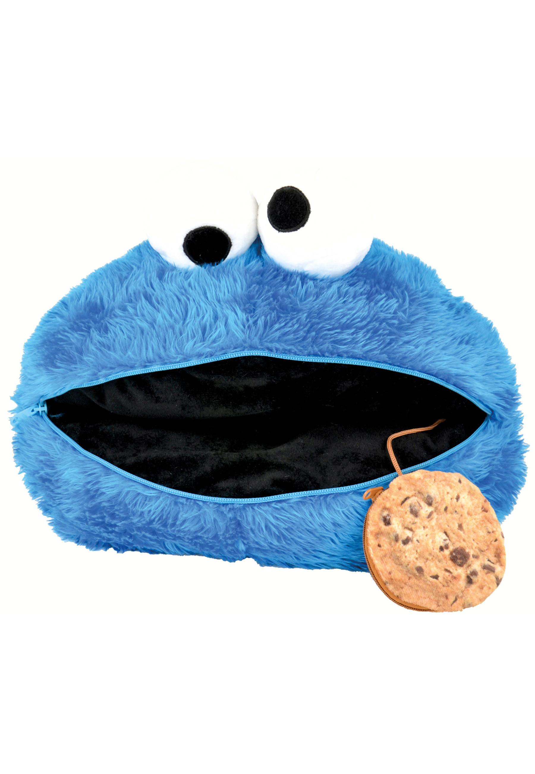 KINDERKISSEN Sesamstraße Krümelmonster mit Reißverschluss und Kekstasche 45 x 32 cm - Multicolor, Textil (45/32cm) - United Labels