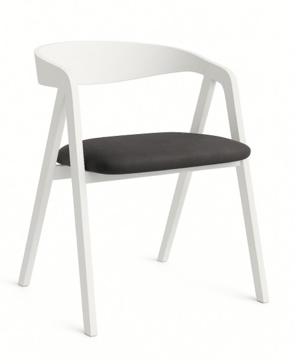STUHL Weiss Leon - Weiß, Holzwerkstoff (55.5/73/55.5cm) - Sepro Meble