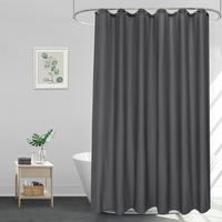 DUSCHVORHANG Dunkelgrau 180 x 220 cm - Anthrazit, Textil (180/220cm)