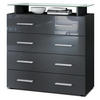 KOMMODE Pavos Grau Hochglanz - Grau, Holzwerkstoff (76/81/35cm) - Vladon