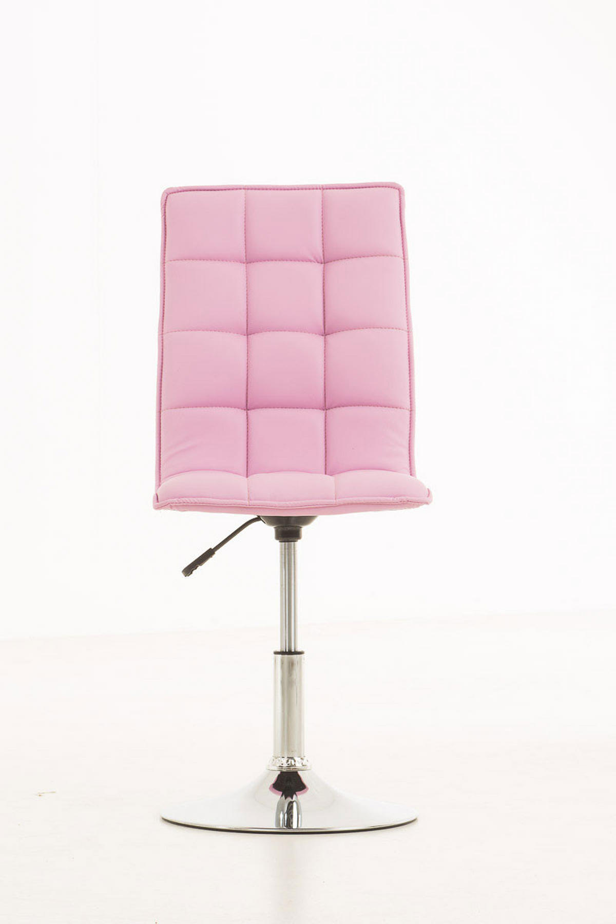 DREHSTUHL Lederlook pink - Chromfarben/Pink, Textil/Metall (43/90/56cm) - CLP
