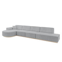 ECKSOFA Ottomane Links ARRIO-L3 - 413x171x83 cm Grau - Grau, Holzwerkstoff/Textil (413/171cm) - ALTDECOR