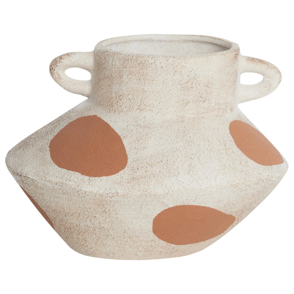 BLUMENVASE Steinzeug beige Alosidae - Beige, Stein (19cm) - Beliani