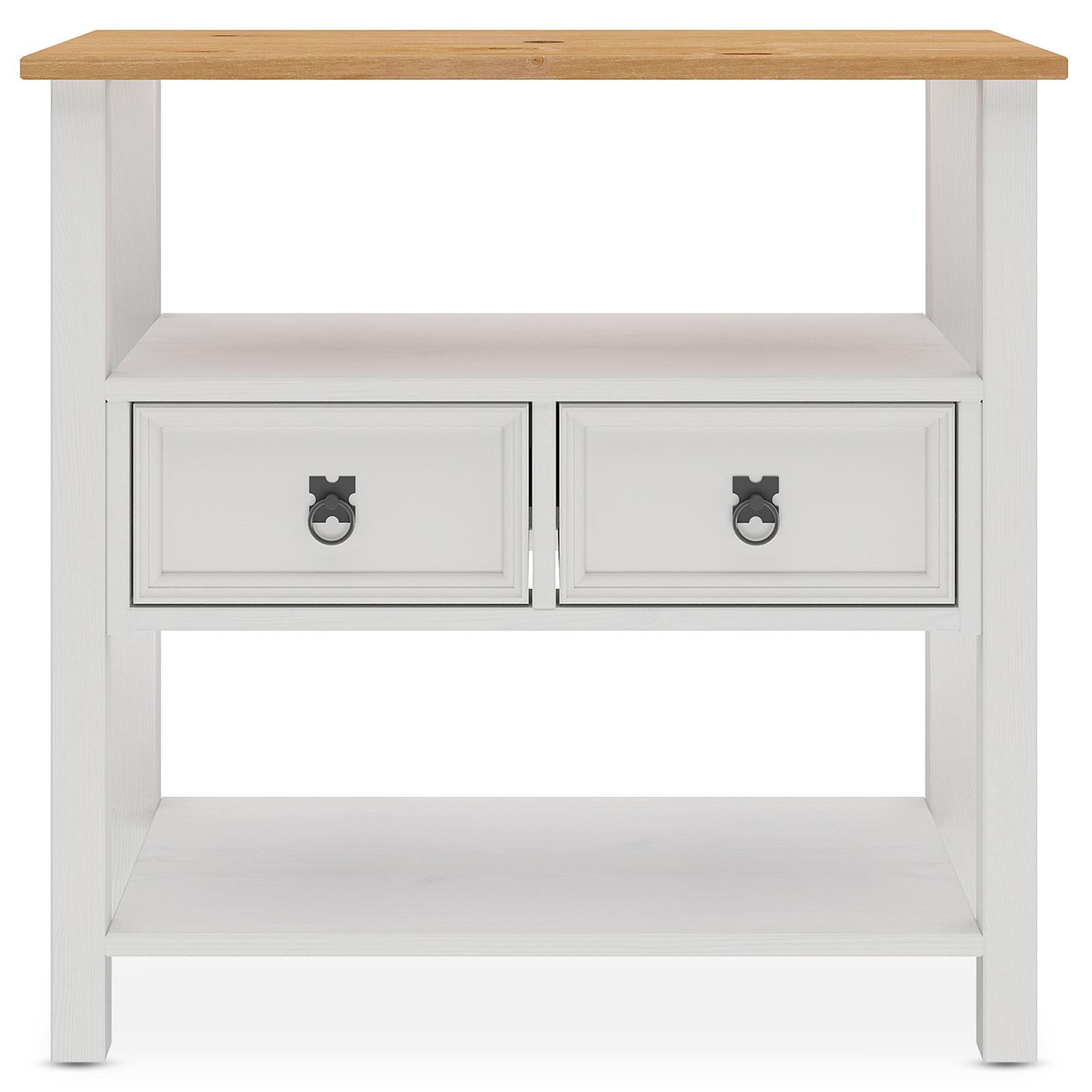 WASCHBECKENUNTERSCHRANK TEQUILA - Eichefarben/Weiß, Holz (80/78/40cm) - IDIMEX