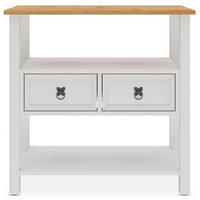 WASCHBECKENUNTERSCHRANK TEQUILA - Eichefarben/Weiß, Holz (80/78/40cm) - IDIMEX