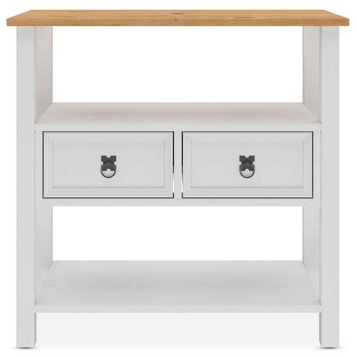 WASCHBECKENUNTERSCHRANK TEQUILA - Eichefarben/Weiß, Holz (80/78/40cm) - IDIMEX