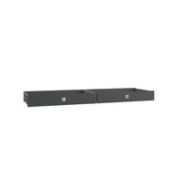 BETTSCHUBKASTENSET Liverpool in Plankeneiche und Graphit passend zu Jugendbett Liverpool - Braun, Holzwerkstoff