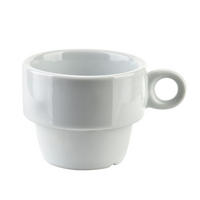 BECHER Basic weiß 8/11/6,5 cm Porzellan - Weiß, Keramik (0.12L) - Mondex