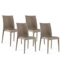 GARTENSTUHL ETULI 4-tlg, Beige - Beige, Kunststoff (48/88/50cm) - KONSIMO®