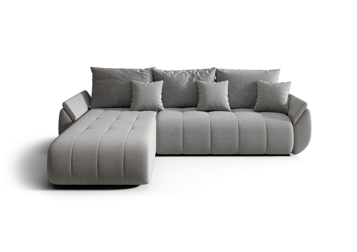 ECKSOFA mit Schlaffunktion TOKYO L Wind 21 - Braun/Grau, Textil (280/185cm) - Bedante