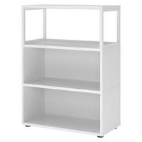 REGAL offen - 3 Ordnerhöhen 40/80/110 cm in Weiß - Weiß, Holzwerkstoff (80/110/40cm) - bümö