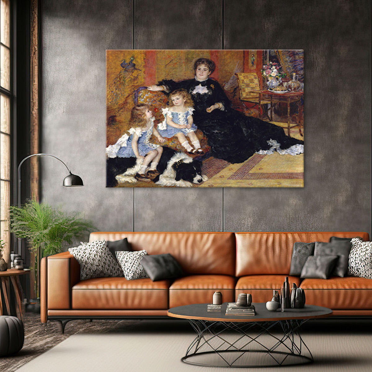 WANDBILD madame charpentier mit ihren kindern auguste renoir - Multicolor, Textil (60/40cm) - Feeby