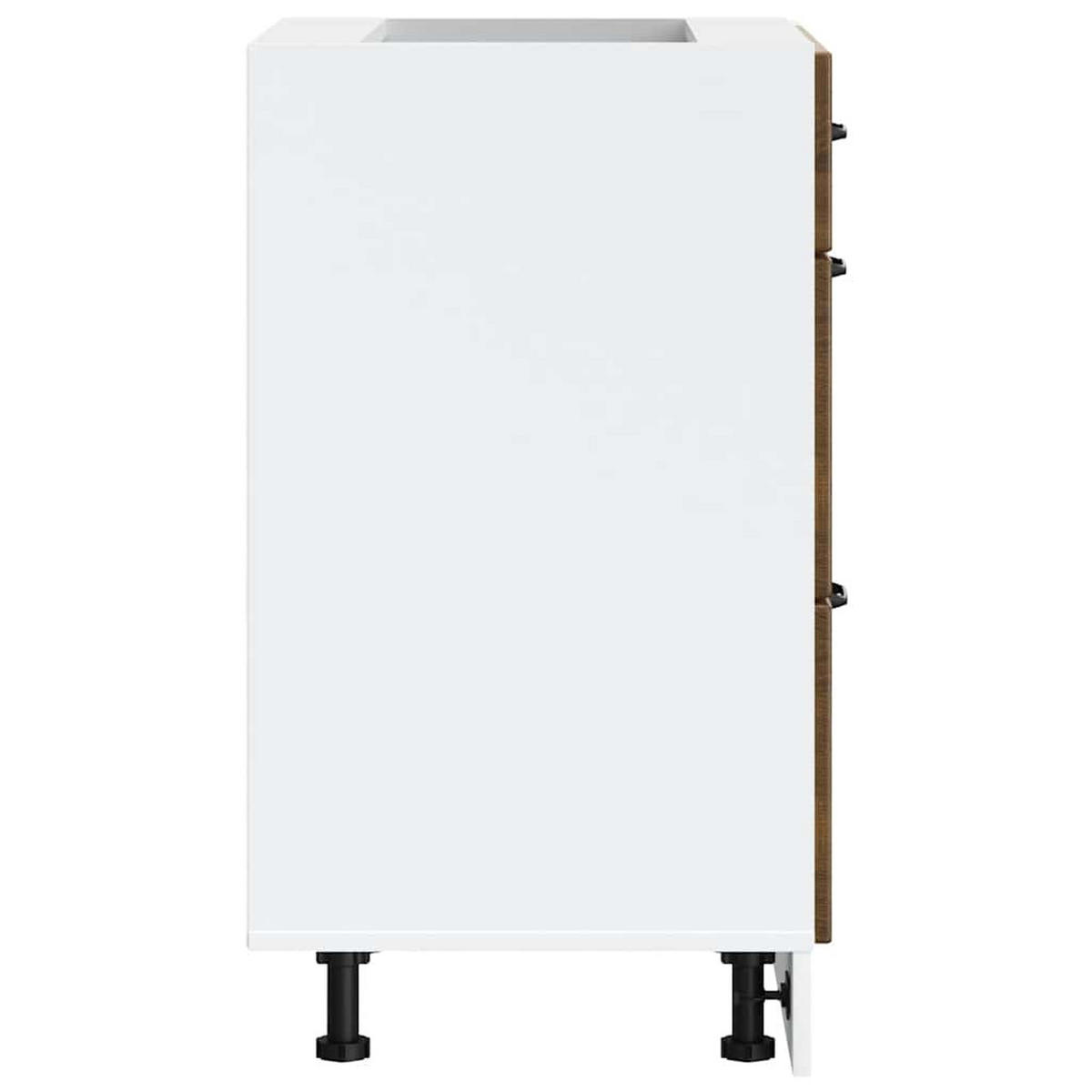 KÜCHENUNTERSCHRANK Maro Braun Eichen-Optik 60x46x81,5 cm - Eichefarben, Holz (60/81.5/46cm) - DELUKE