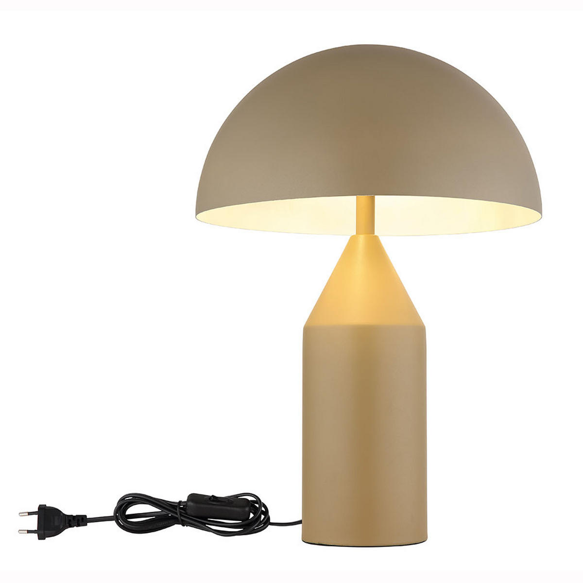 TISCHLEUCHTE Metall Sandfarben Beige 2 flammig - Beige, Metall (28/28/39cm) - Globo Lighting