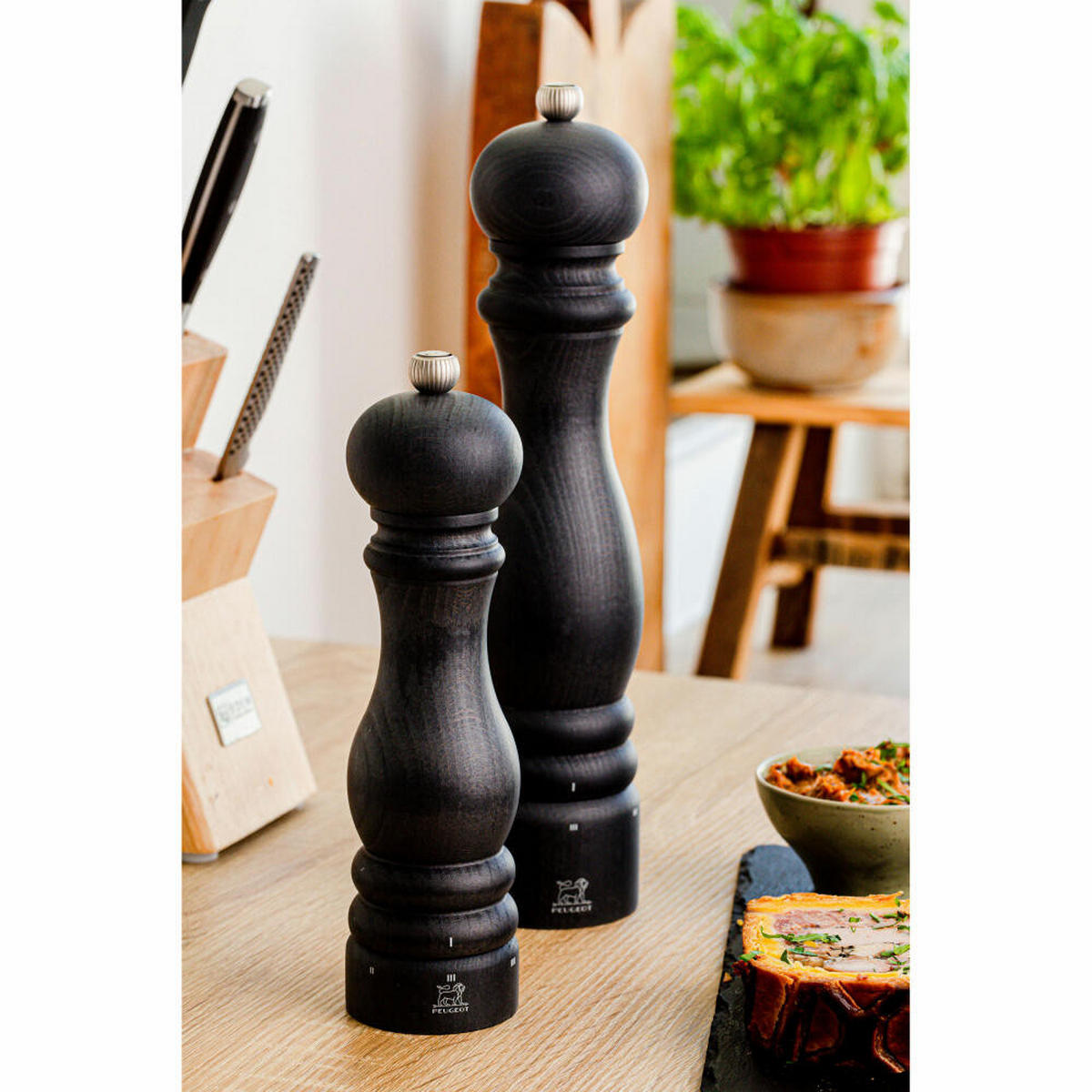 PFEFFERMÜHLE Paris uSelect 22cm Buchenholz Anthrazit Stahlmahlwerk - Grau, Holz (5.9/22/5.9cm) - PEUGEOT