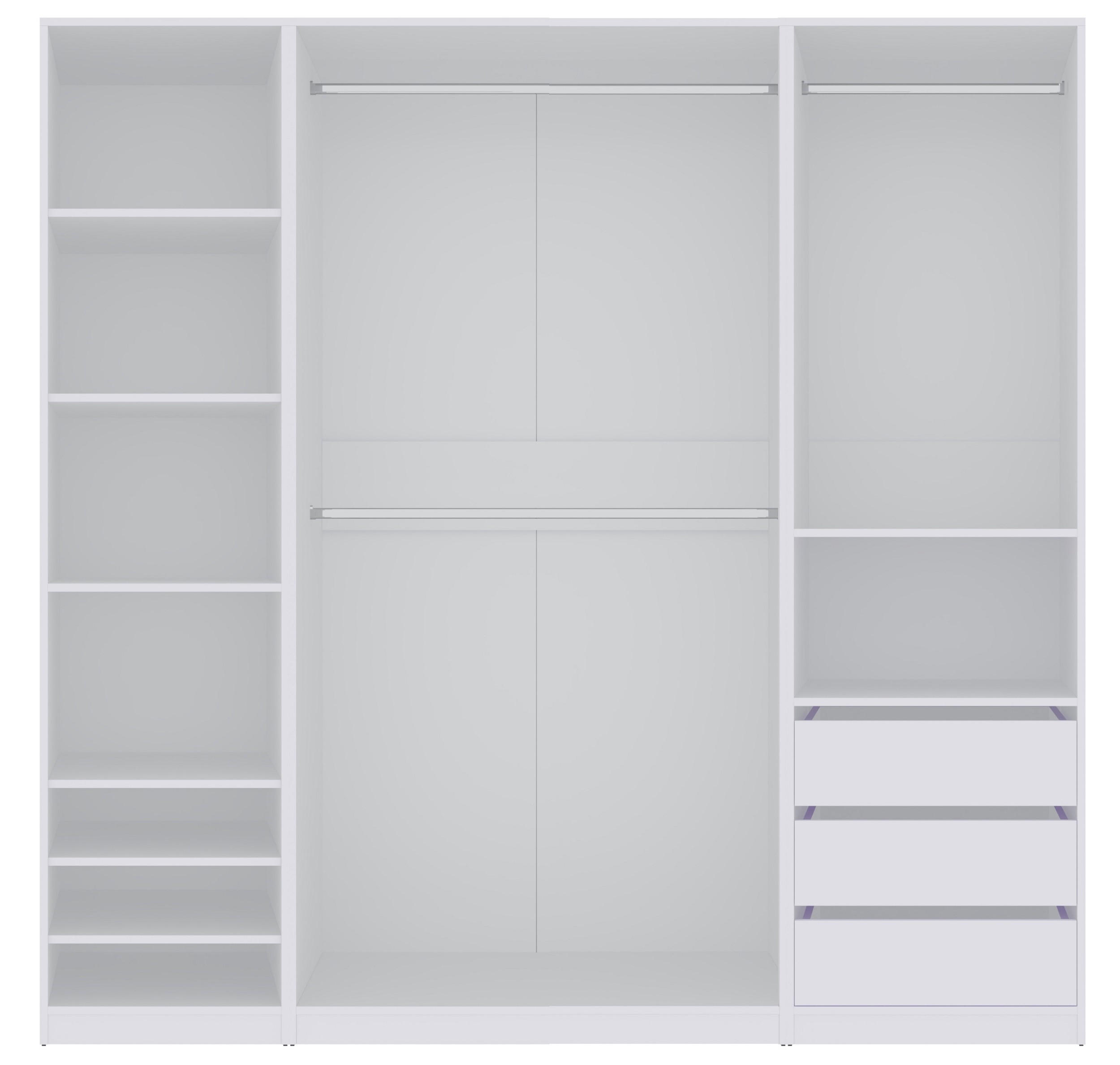 Marmex Möbel Schrank Weiß 210x210x51 cm