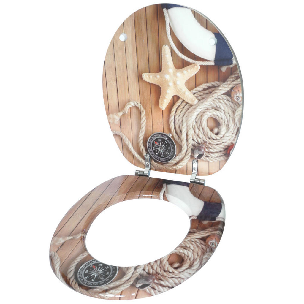 Thumbnail - Sanilo Wc-Sitz, Braun, Holzwerkstoff, Oval, 38x6x47 cm, Badezimmer, WC Ausstattung, WC Sitze