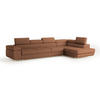 ECKSOFA VICENTE Kupferfarben Boucle-Stoff mit Schlaffunktion - Kupferfarben, Holz (346/202cm) - MASSENO