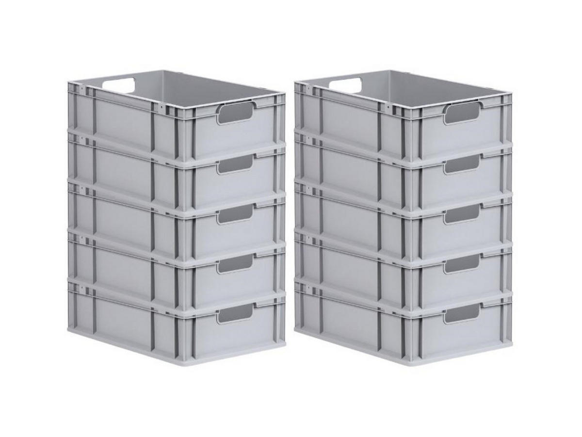 EUROBOX Nextgen Economy Griffe Offen 17x40x60cm 34 Liter - Grau, Kunststoff (40/17/60cm) - PROREGAL