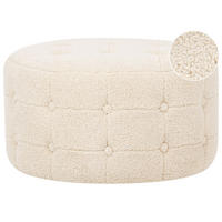 POUF Tampa 55/55/30 cm - Beige, Textil (55/30/55cm) - Beliani