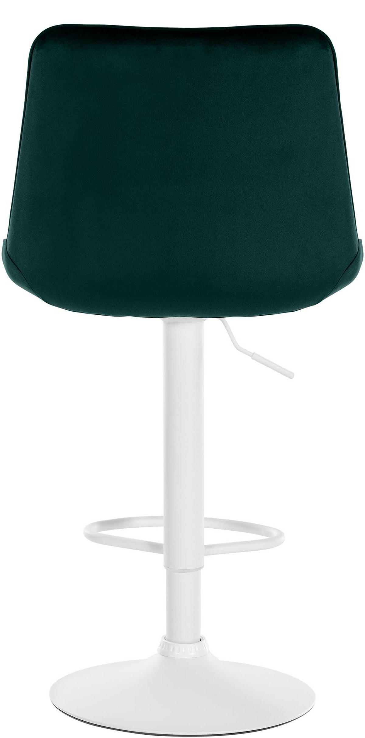 BARHOCKER RIO Grün Samt Weiß - Grün, Textil/Metall (49.5/91/50cm) - DELUKE