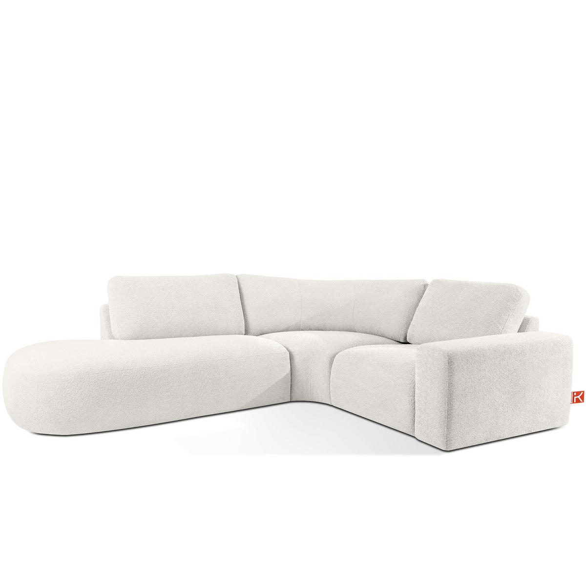 ECKSOFA LINKS ZUCCO, Ecru - Ecru, Holz/Holzwerkstoff (224/293cm) - KONSIMO®