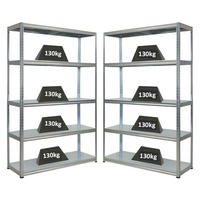 SCHWERLASTREGAL 2er-Set Steel Eagle 180x120x40 cm Fachlast 130kg Verzinkt - Silberfarben, Metall (240/180/40cm) - PROREGAL