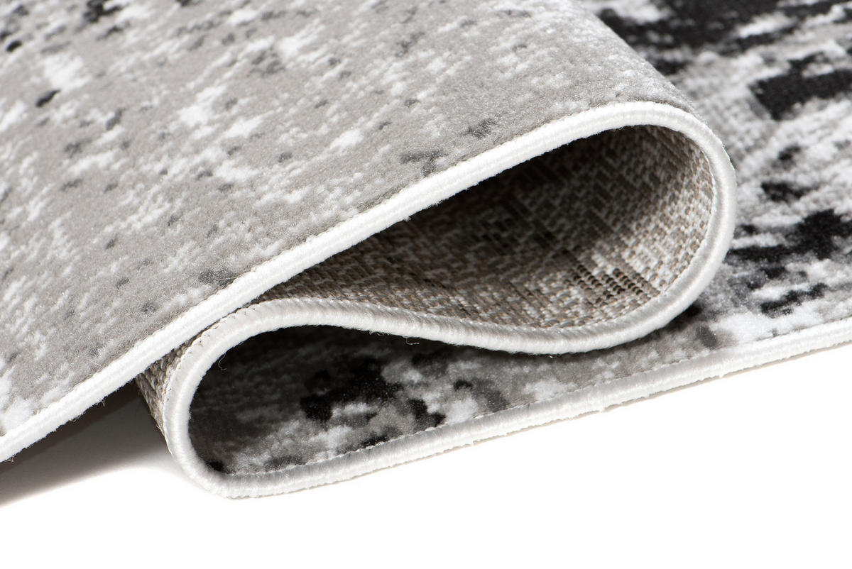 TEPPICH MAYA Dunkelgrau Meliert Streifen Splash 250/300 cm - Dunkelgrau, Textil (250/300cm) - Tapiso