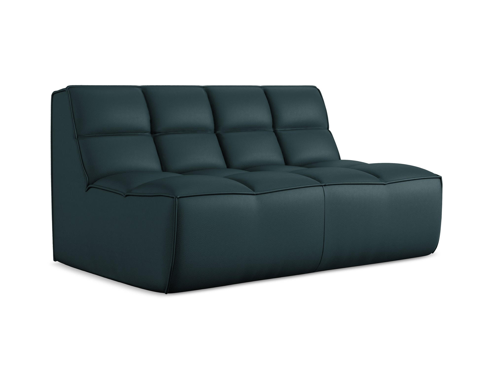 2-SITZER-SOFA Kunstleder Blau - Blau/Petrol, Leder/Kunststoff (160/75/93cm) - Makamii