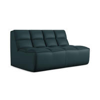 2-SITZER-SOFA Kunstleder Blau - Blau/Petrol, Leder/Kunststoff (160/75/93cm) - Makamii