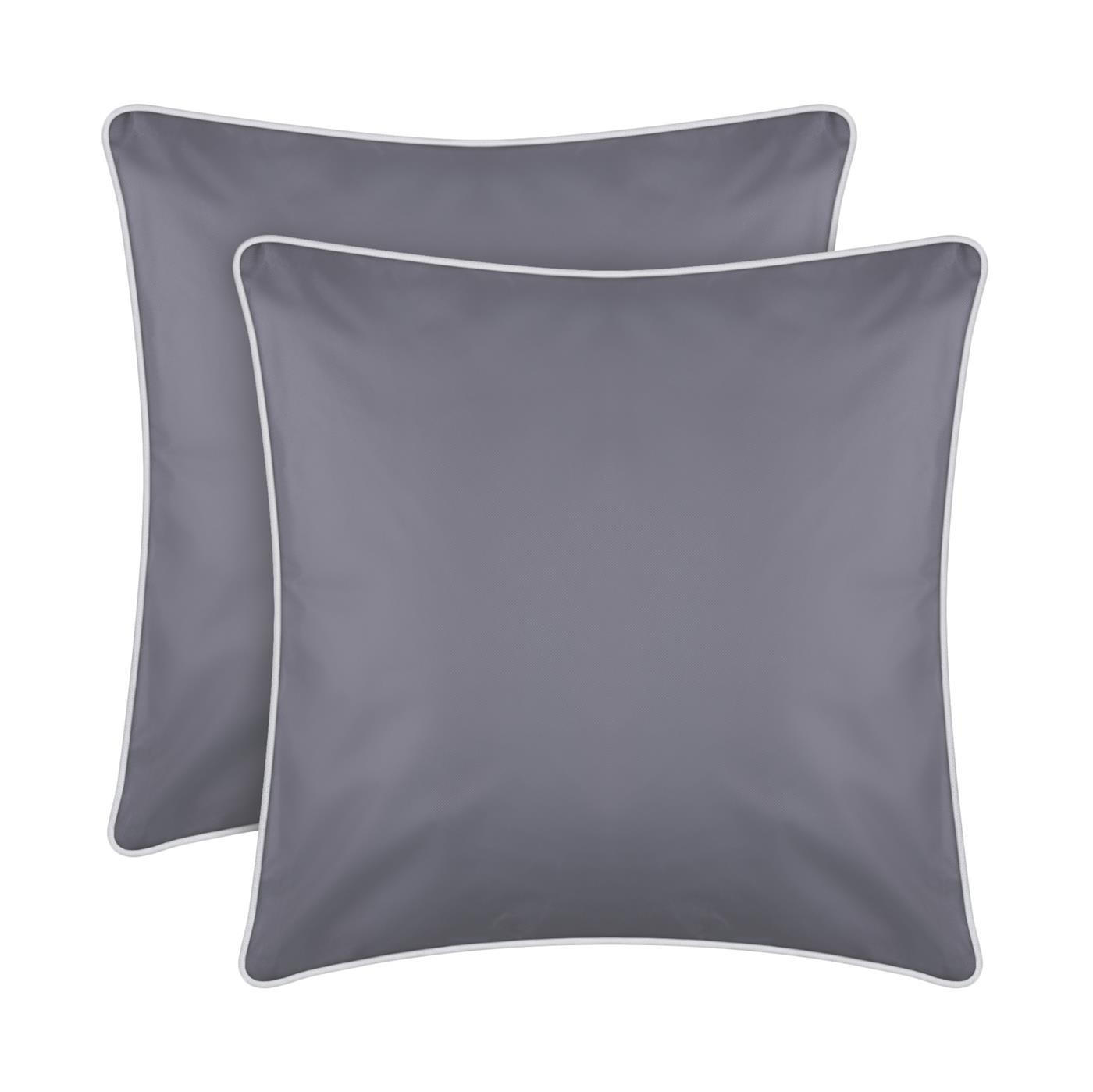 OUTDOORKISSEN 45x45 cm wasserabweisend Dunkelgrau 2er-Pack - Dunkelgrau, Kunststoff (45/45cm)